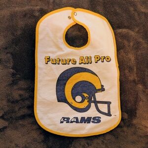 Rams Baby Bib with Helmet Design